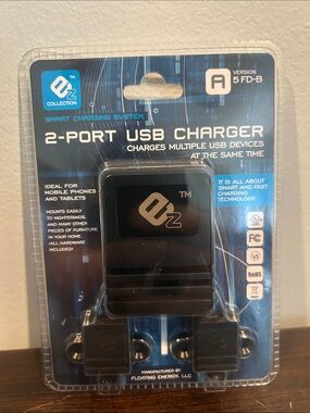 2-Port USB Charger - Black